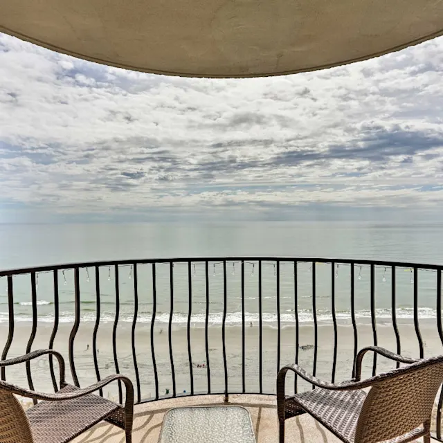 Myrtle Beach, SC - Beach view from balcony